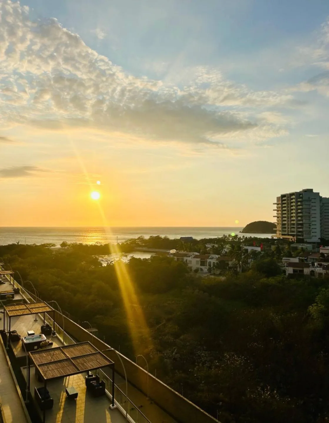 Amanecer desde la terraza