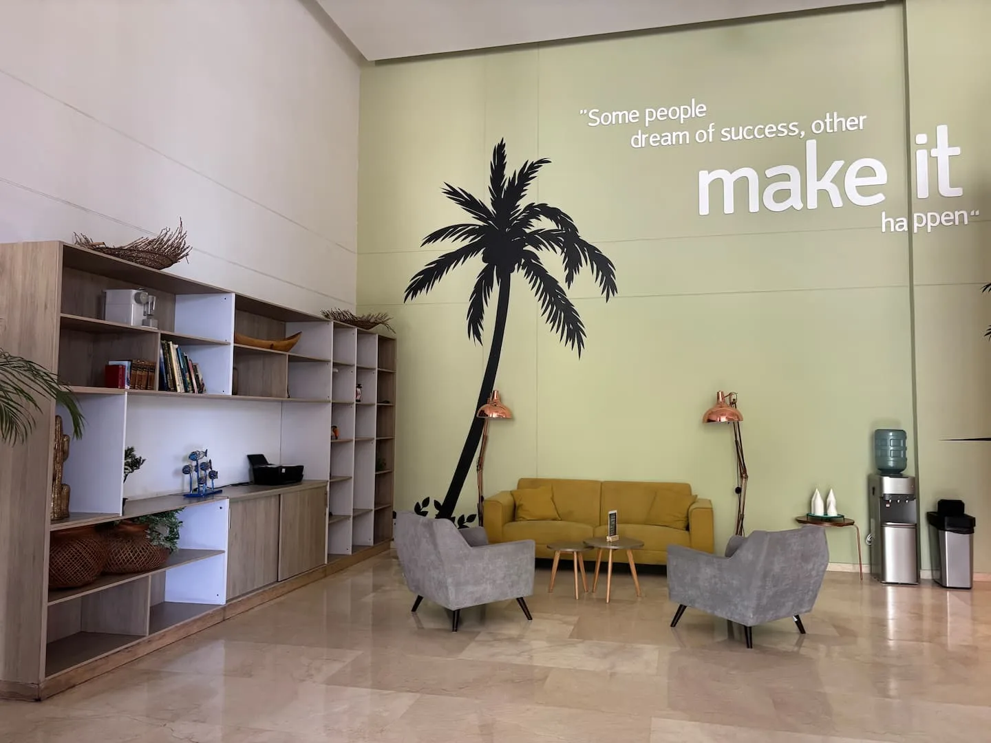 Zona de coworking del condominio