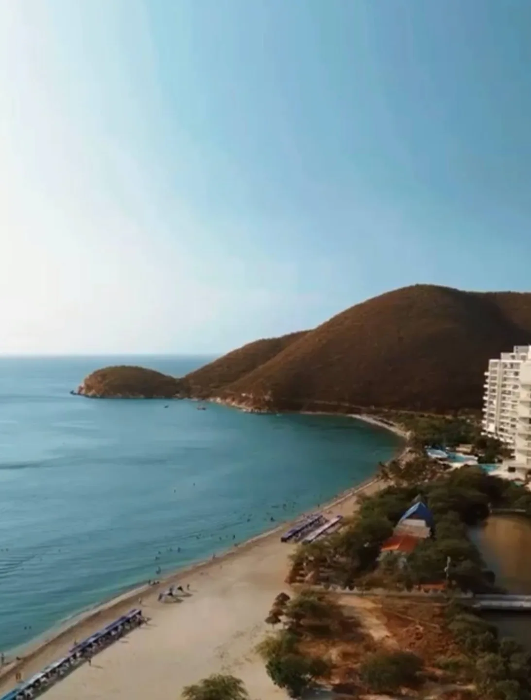 La bahía de Santa Marta desde el aire